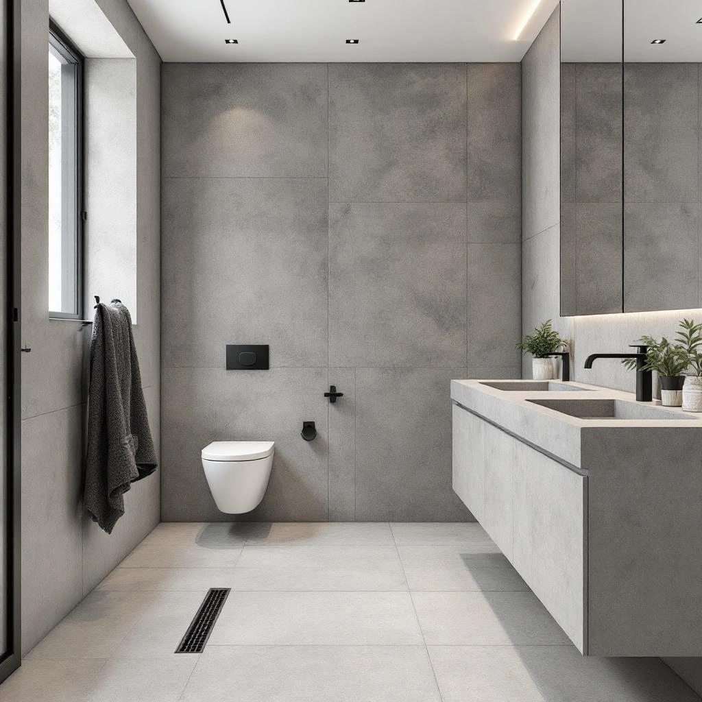 New bathroom addition with walk-in shower and double vanity